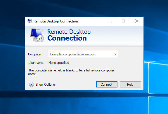 Connect With RDP Through Desktop