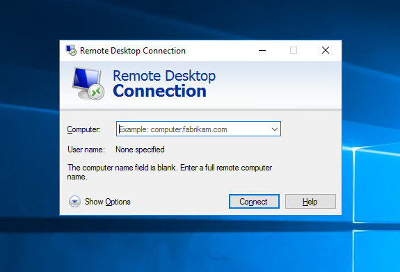 Connect With RDP Through Desktop