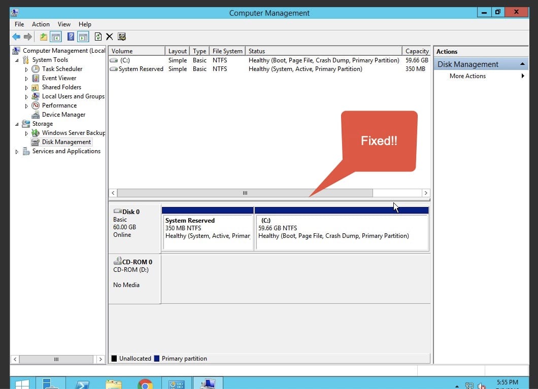 Fix Wrong Disk Space