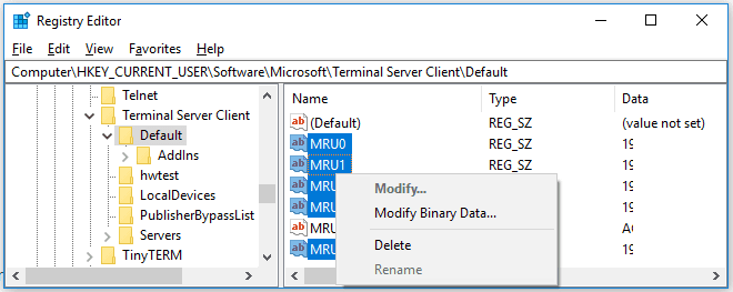 Clear RDP Connections