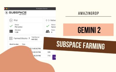 Subspace Farming with Desktop GUI from Amazingrdp
