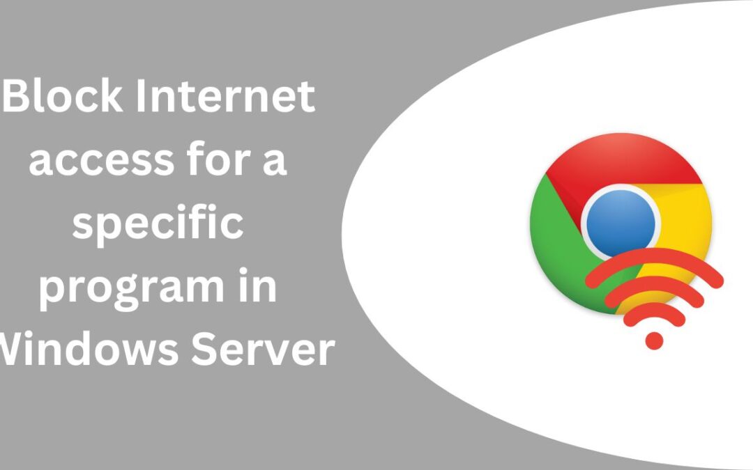 Block Internet access for a specific program in Windows Server