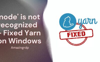 ‘node’ is not recognized – Fixed Yarn on Windows