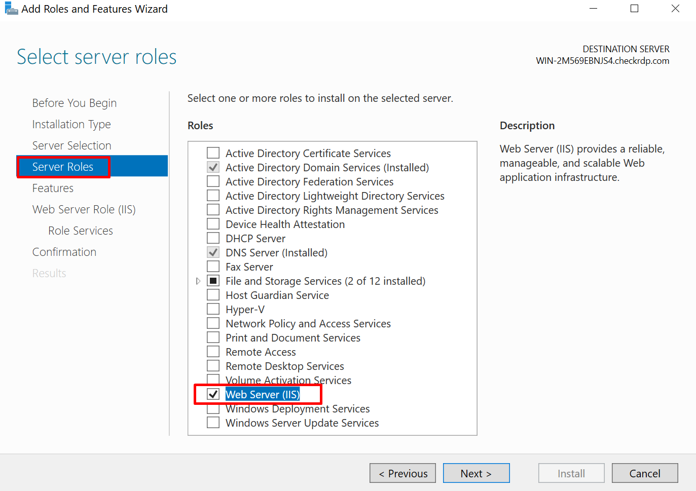 Web Server (IIS)
