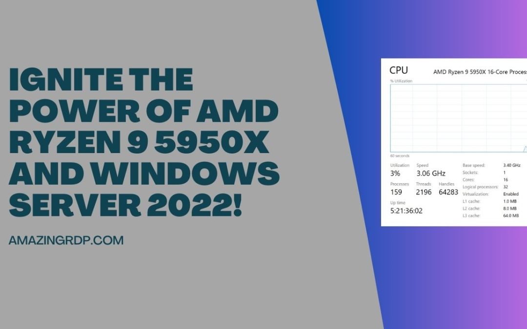 Ignite the Power of AMD Ryzen 9 5950X and Windows Server 2022!