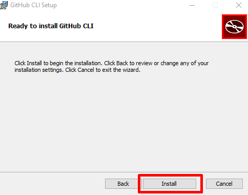 Click the install button