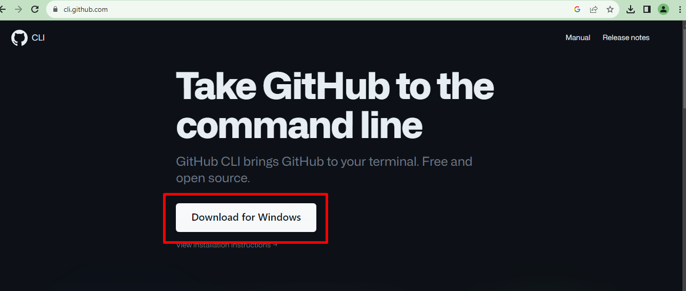 Download The github cli Installer