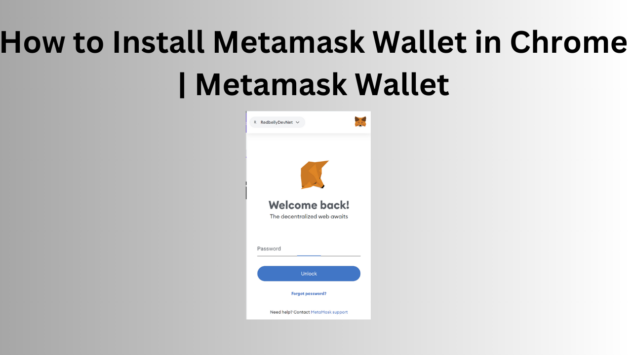 How to Install Metamask Wallet in Chrome Metamask Wallet