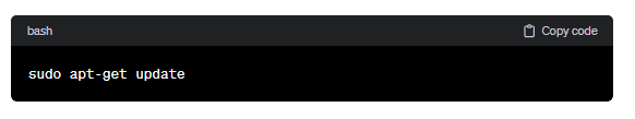 sudo apt-get update