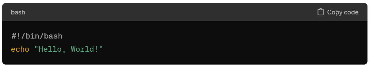 Creating Shell Script