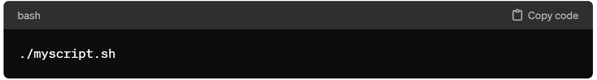 Execute the script using its filename