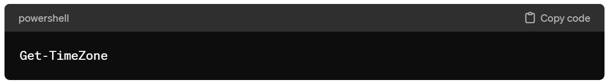 Check Current Time Zone