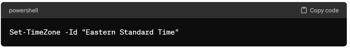 Set the Time Zone