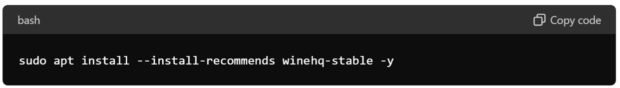 Install Wine