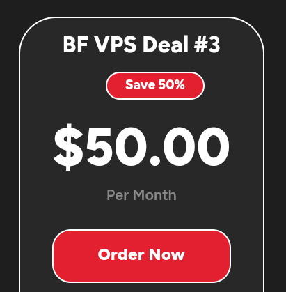 Black Friday VPS Deal 