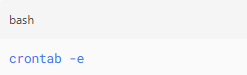 Open crontab for editing
