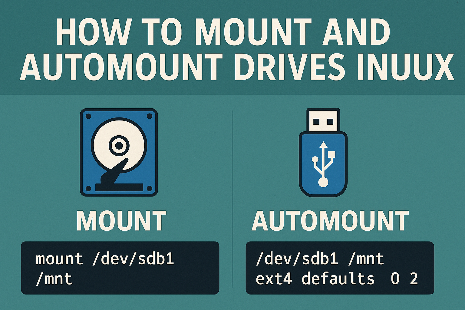 How to Mount and Automount Drives in Linux How to Mount and Automount Drives in Linux