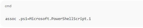 Associate ps1 with a custom file type