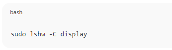 Check GPU with lshw