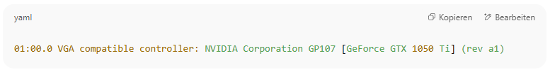 lspci Output example