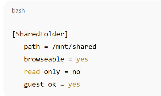 Configure Samba