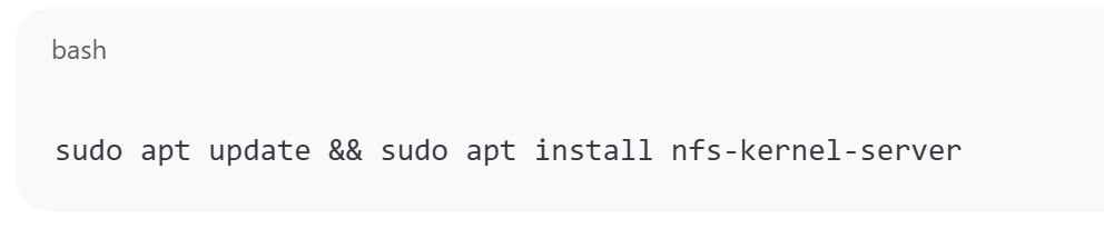 Install NFS