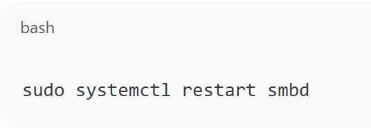 Restart Samba